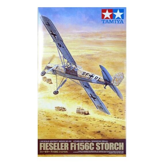 Maquette Avion Fieseler Fi-156C Storch 1/48 Tamiya - Kit En Plastique à Monter Et Peindre, Non Peint