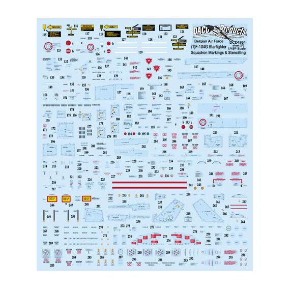 F-/TF-104G Starfighter stencils