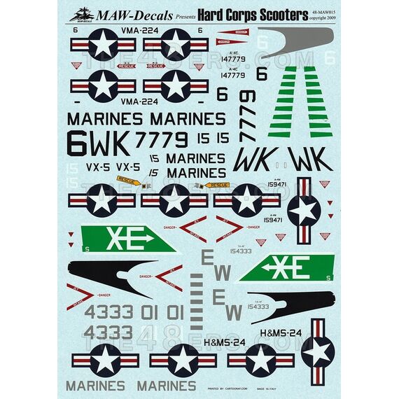 A-4C, A-4M, TA-4F Hard Corps Scooters decal sheet, image 5