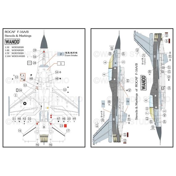 F-16A/B, ROCAF Stencils & markings, image 2