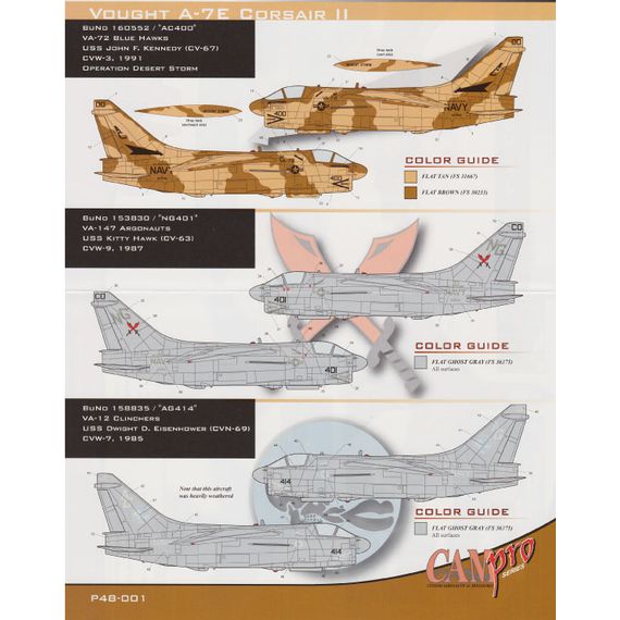 A-7E Corsair II VA-72 Blue Hawks, VA-147 Argonauts, VA-12 Clinchers, image 3