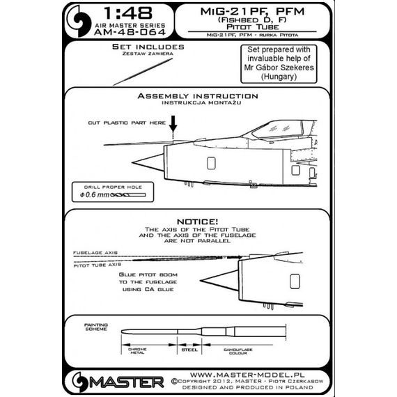 MiG-21 PF, PFM (Fishbed D, F) - Pitot Tube, image 3