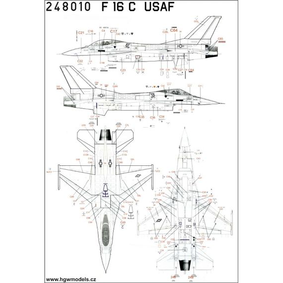 F-16C Stencils, image 2