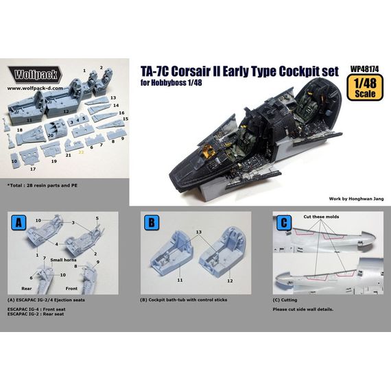 TA-7C Early type Cockpit set, image 3