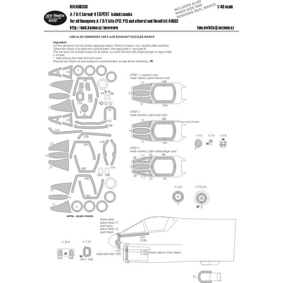 A-7D/E EXPERT kabuki masks, image 2