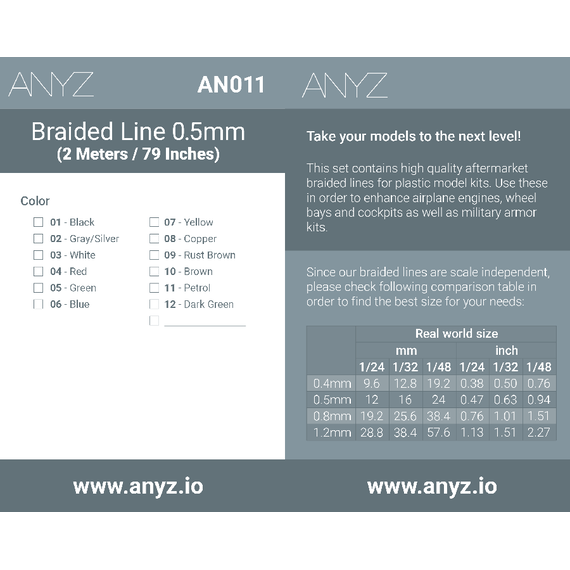 Braided Lines 0.5mm - 16 colors SET, image 4