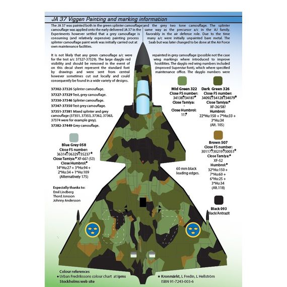 JA 37/D/Di markings set, image 3