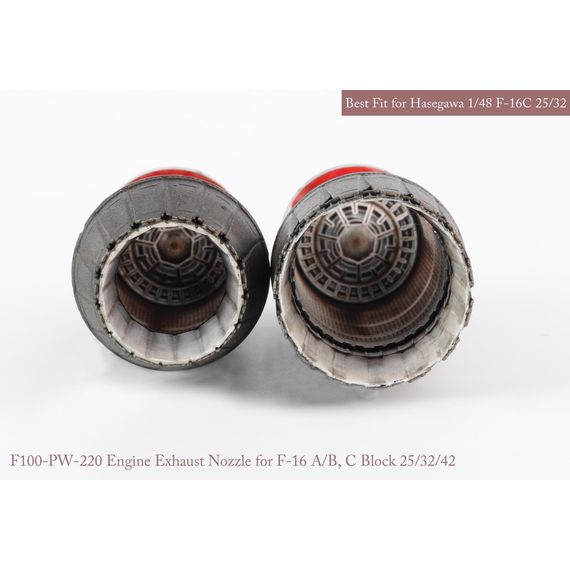 F-16A/B, F-16C/D Block 25/32/42 P&W exhaust nozzle & after burner set (open+closed), image 9