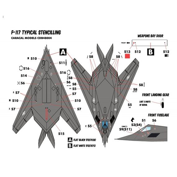 F-117A Nighthawk stencils, image 2