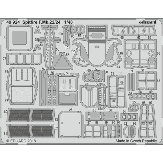 Spitfire F. Mk.22/24 cockpit detail set, image 2