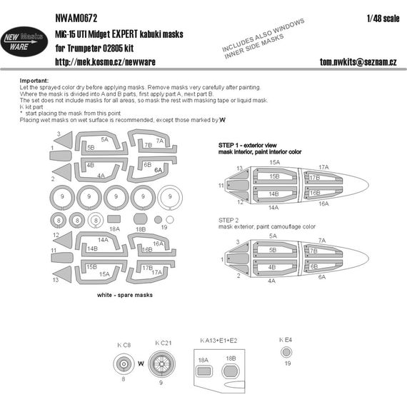 MiG-15UTI EXPERT kabuki masks, image 2