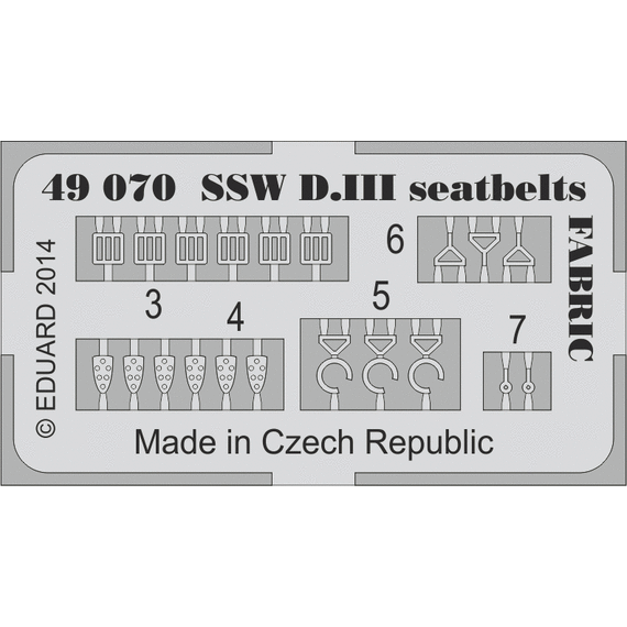 SSW D.III seatbelts FABRIC, image 2