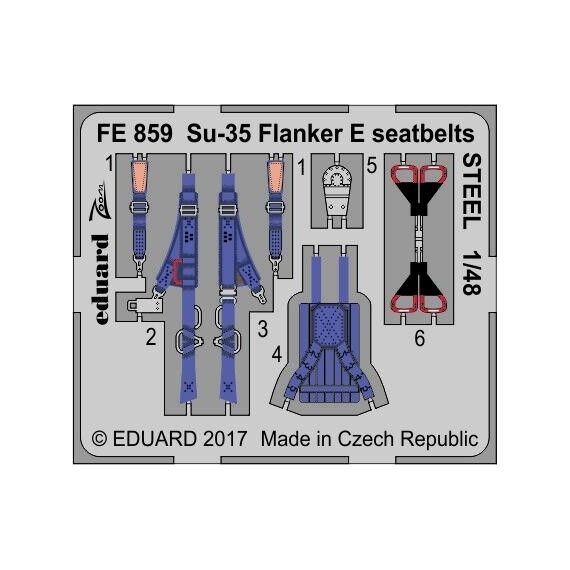 Su-35 Flanker E seatbelts STEEL