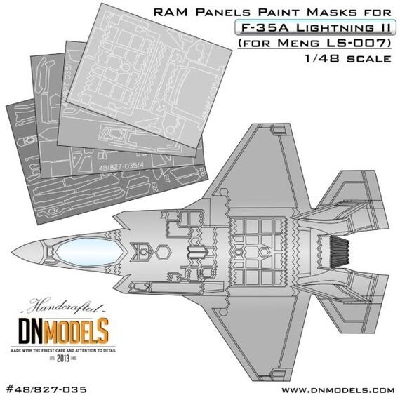 F-35A RAM panels paint masks