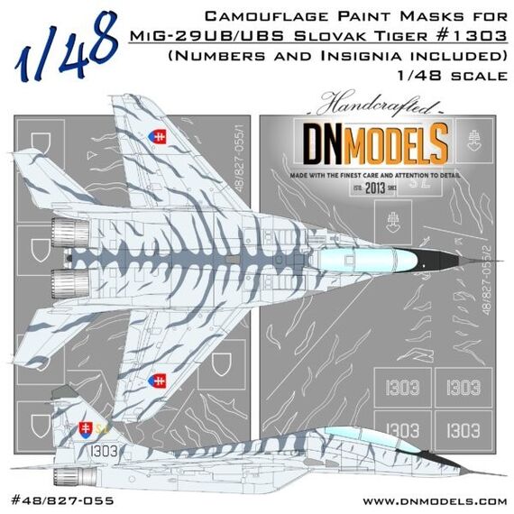 MiG-29UB/UBS Fulcrum-B Slovak Tiger Camo paint mask set