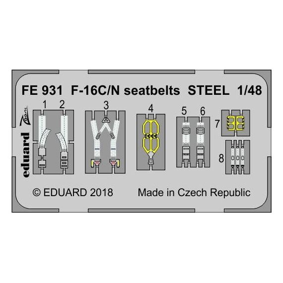 F-16C/N seatbelts STEEL