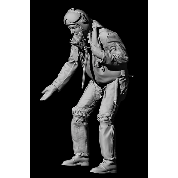 French Mirage III pilot standing 1 (stepping out of cockpit) Reedoak 480215 1:48