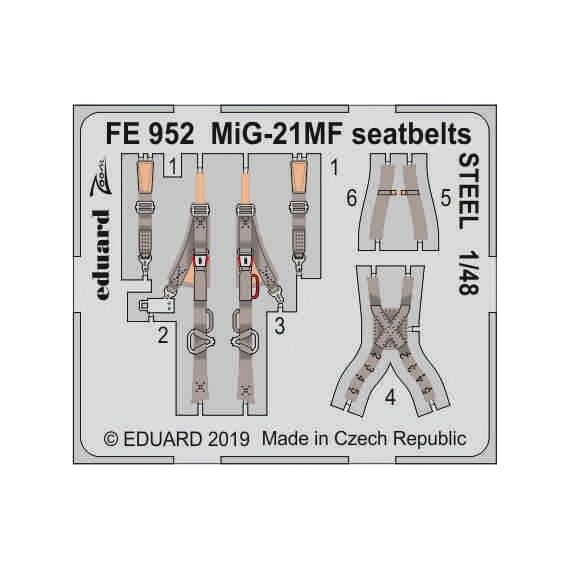 MiG-21MF seatbelts STEEL