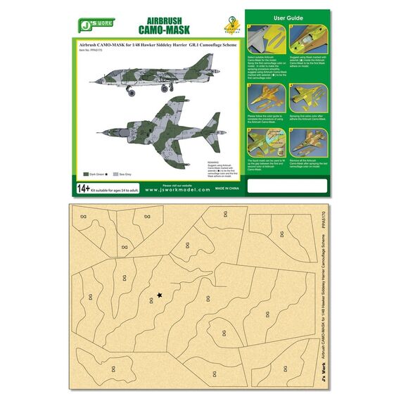 Harrier GR.1 camouflage masks scheme