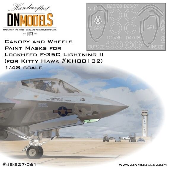 F-35C canopy, wheels & EOTS paint mask set