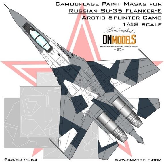 Su-35 arctic splinter camouflage paint masks