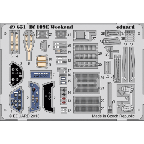 Bf 109E Weekend cockpit set