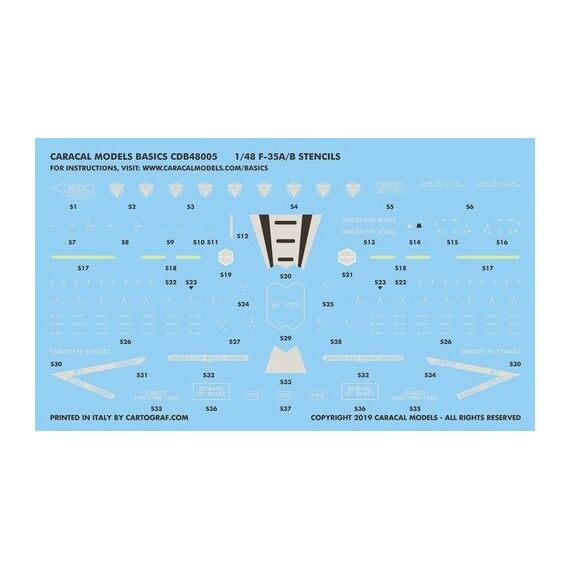 F-35A/B Lightning II stencils