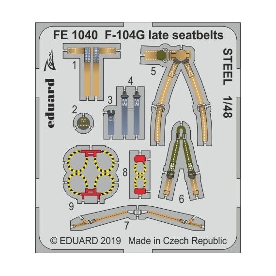 F-104G late seatbelts steel