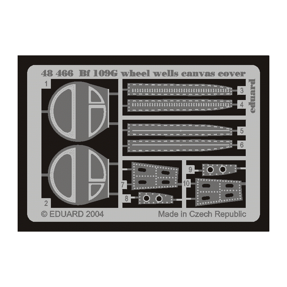 Bf 109G wheel wells canvas cover