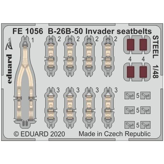 B-26B-50 Invader seatbelts STEEL