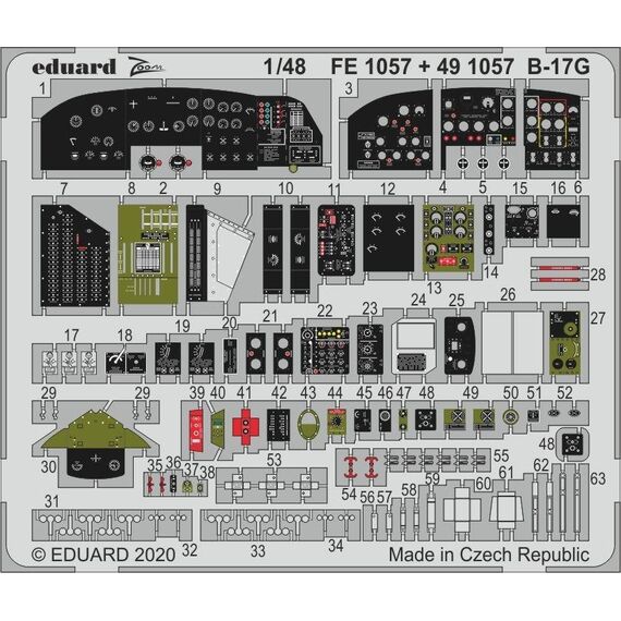 B-17G cockpit detail set