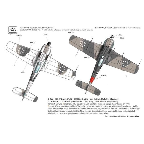 Fw-190 F-8 / A-8 decal sheet, image 2