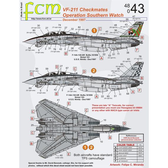 F-14A VF-211 Operation Southern Watch, image 2