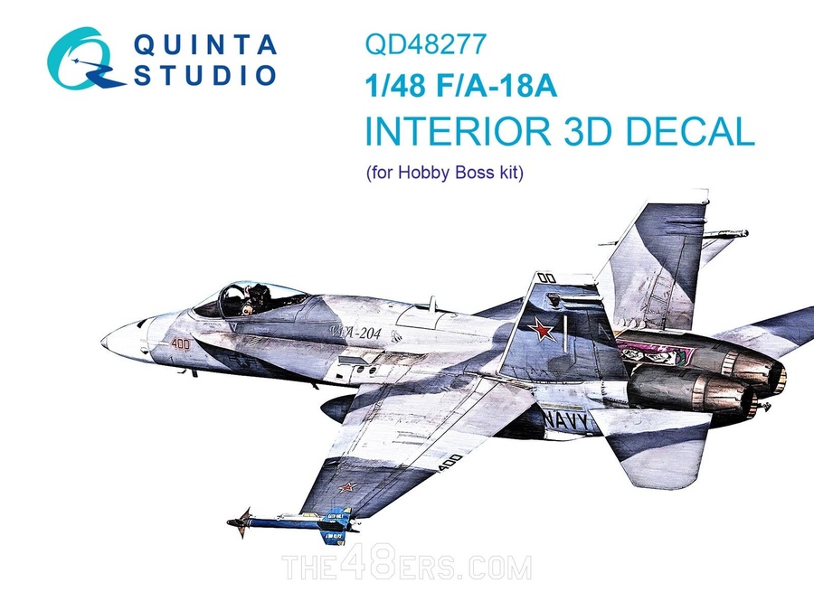 F/A-18А 3D-Printed & coloured Interior on decal paper