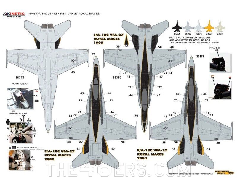 F-18C VFA-27 ROYAL MACES Kinetic K48114 1:48