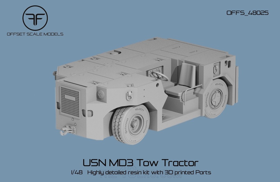 USN SST A/S32A-49 Tow Tractor Offset Scale Models 48025 1:48