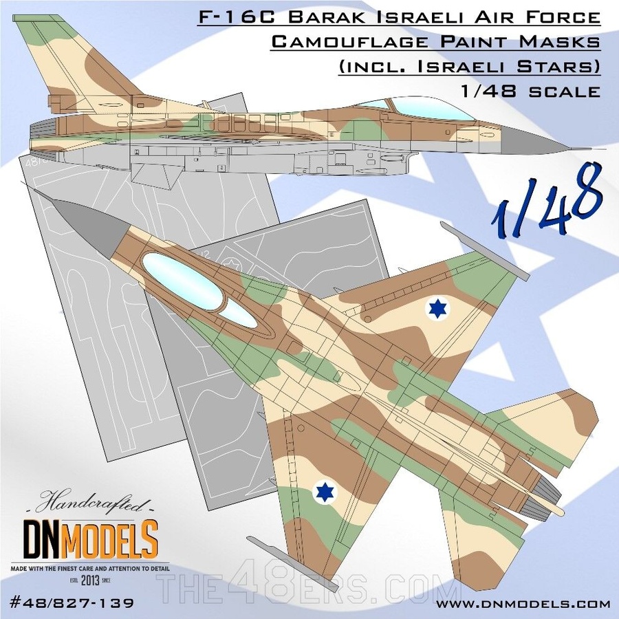 F-16C Barak Israeli Air Force camouflage paint masks set