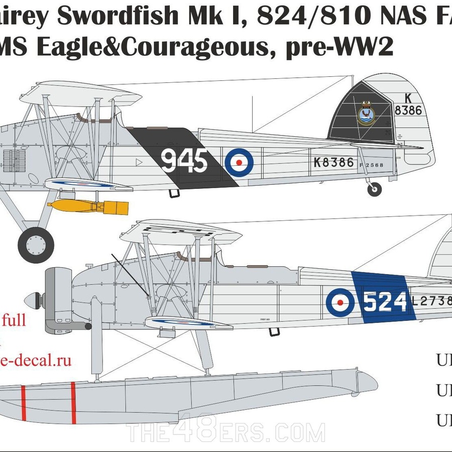 Fairey Swordfish Mk I, 824/810 NAS FAA HMS Eagle & Courageous