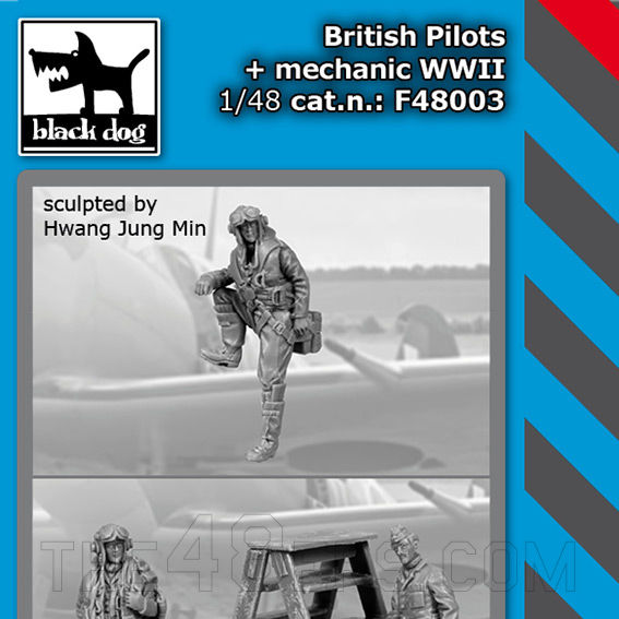 British pilots + mechanic WW II