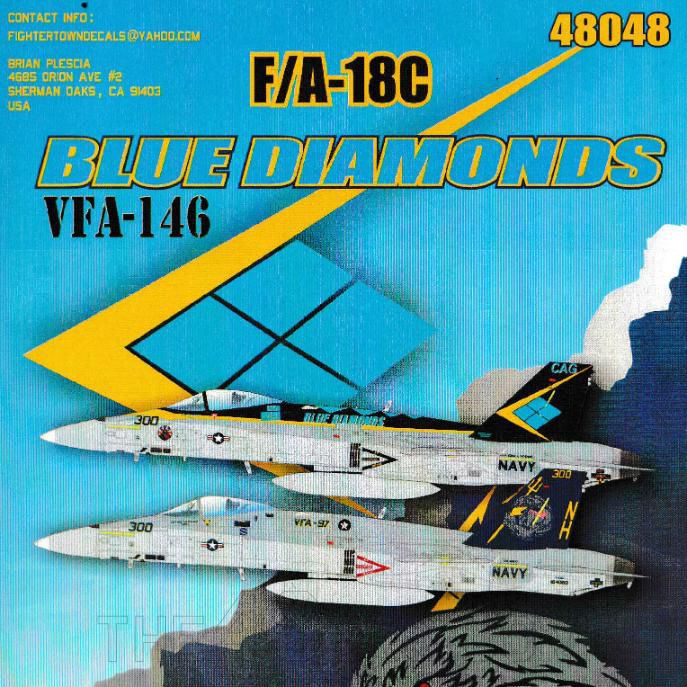F-18C Hornet VFA-146 Blue Diamonds Fightertown Decals 48048 1:48