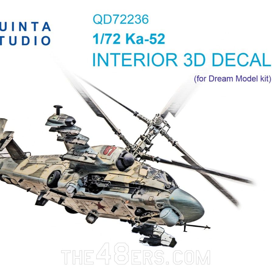 Décalcomanies 3D Quinta Studio QD48471 Pour Maquette Ka-52 Zvezda 1/48 - Écrans Lumineux, Neuf