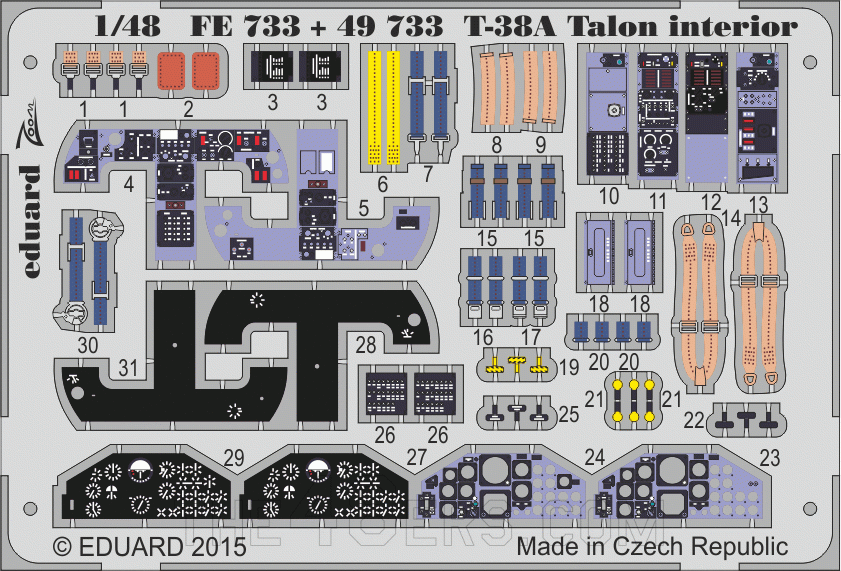 T-38A interior detail set