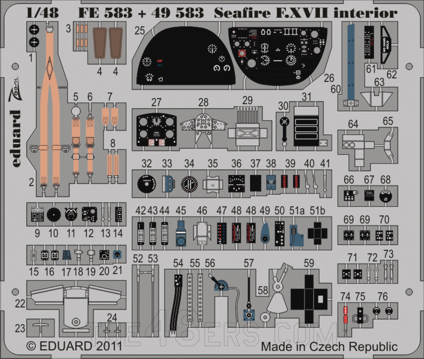 Seafire F.XVII interior detail set S.A.