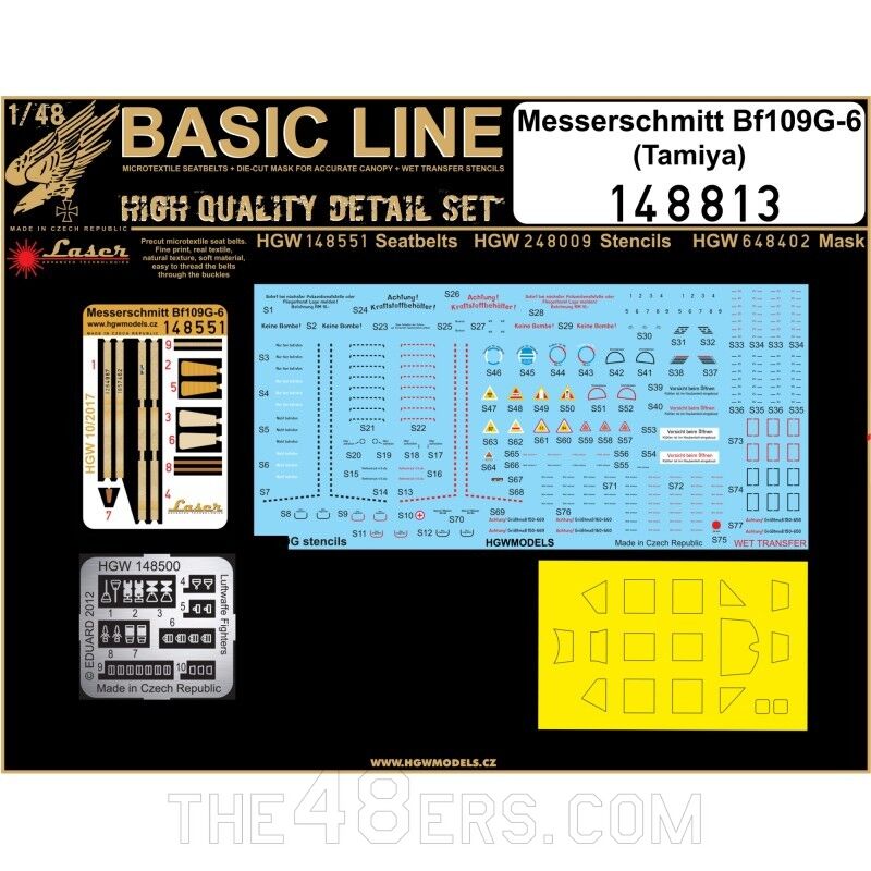 Bf 109G-6 basic line (seatbelts & mask set)