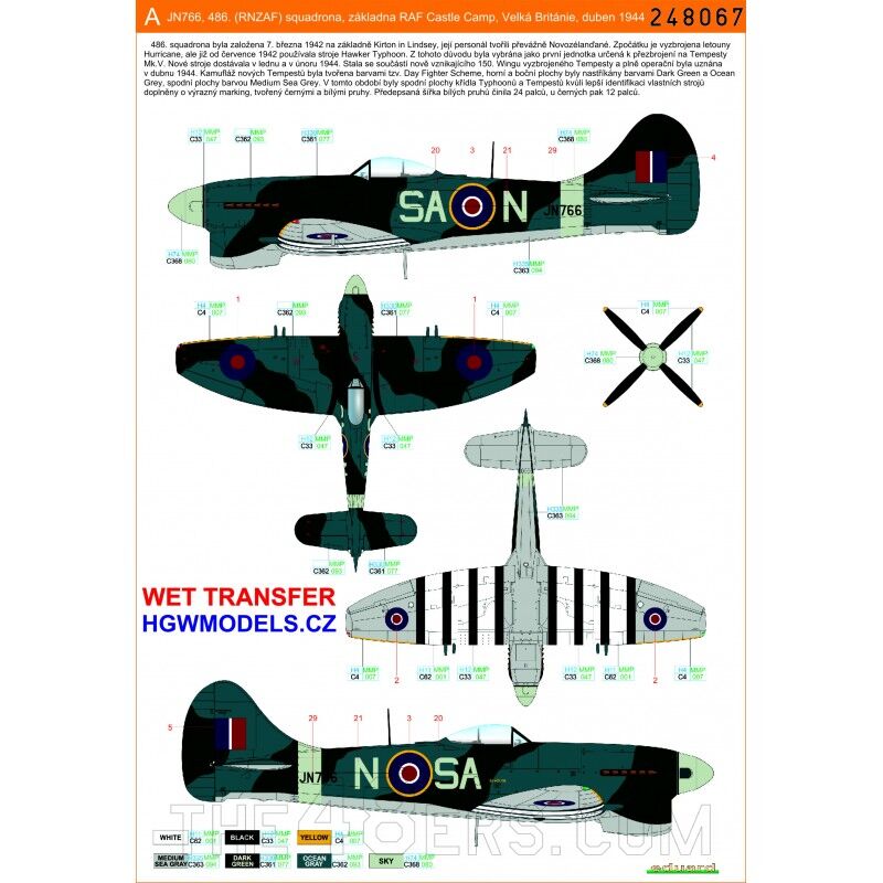 Tempest MK.V. series 1 markings