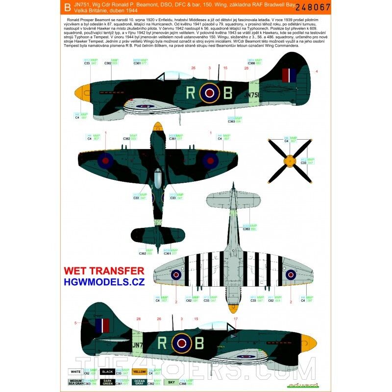 Tempest MK.V. series 1 markings