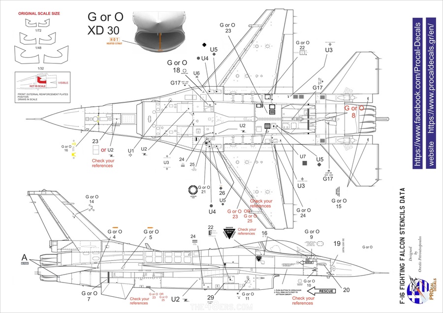 F-16 Stencils data