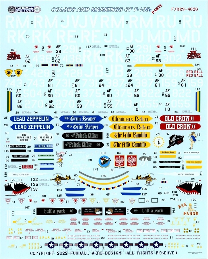 Colors and Markings of F-105s Part I