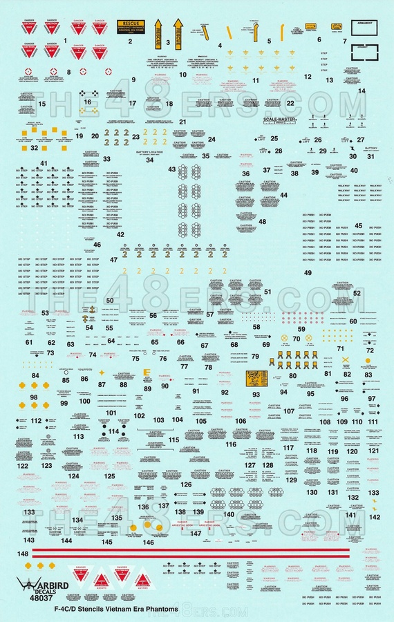 F-4C/D Phantom II Stencils