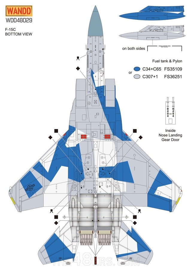 USAF Blue Splinter Aggressor F-16, F-15, F-104